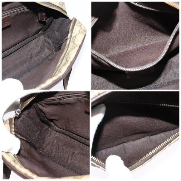 GUCCI GG Supreme Shoulder Bag PVC Beige Gold - Picture 15 of 16